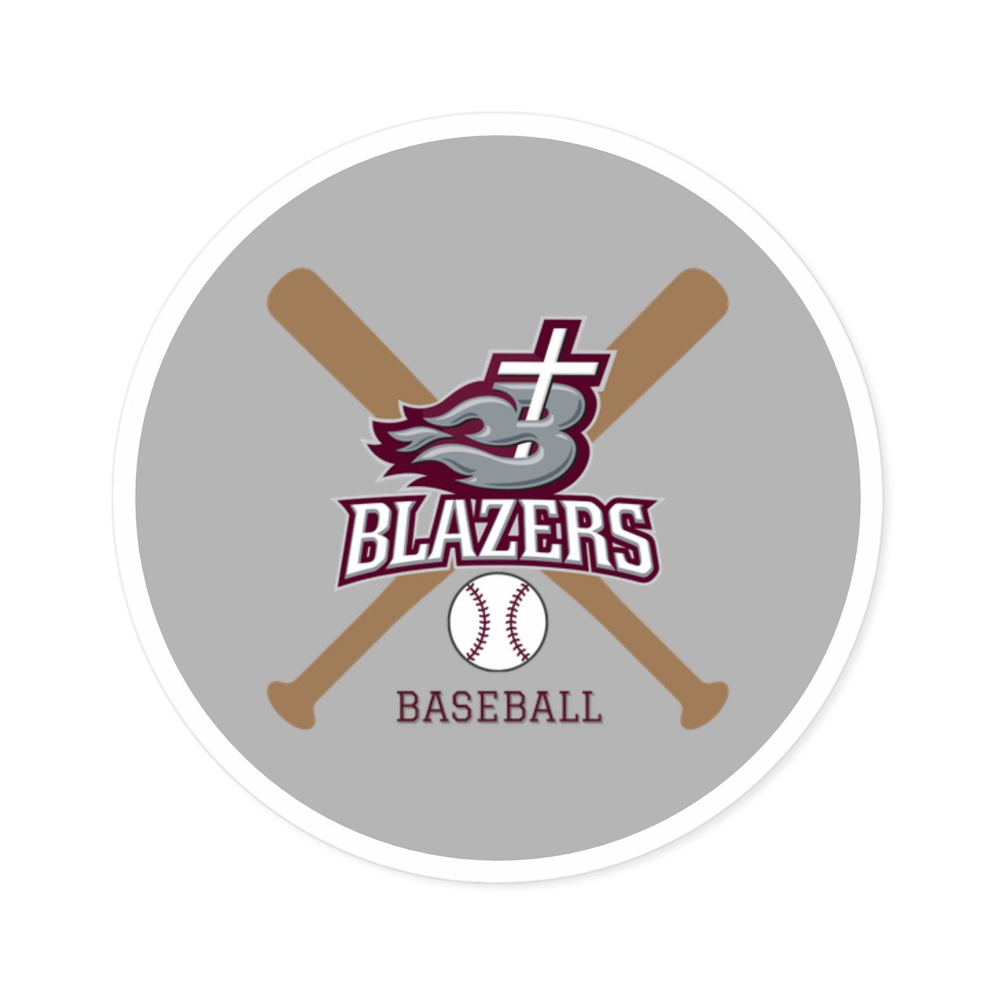 Blazers Baseball Indoor/Outdoor Sticker