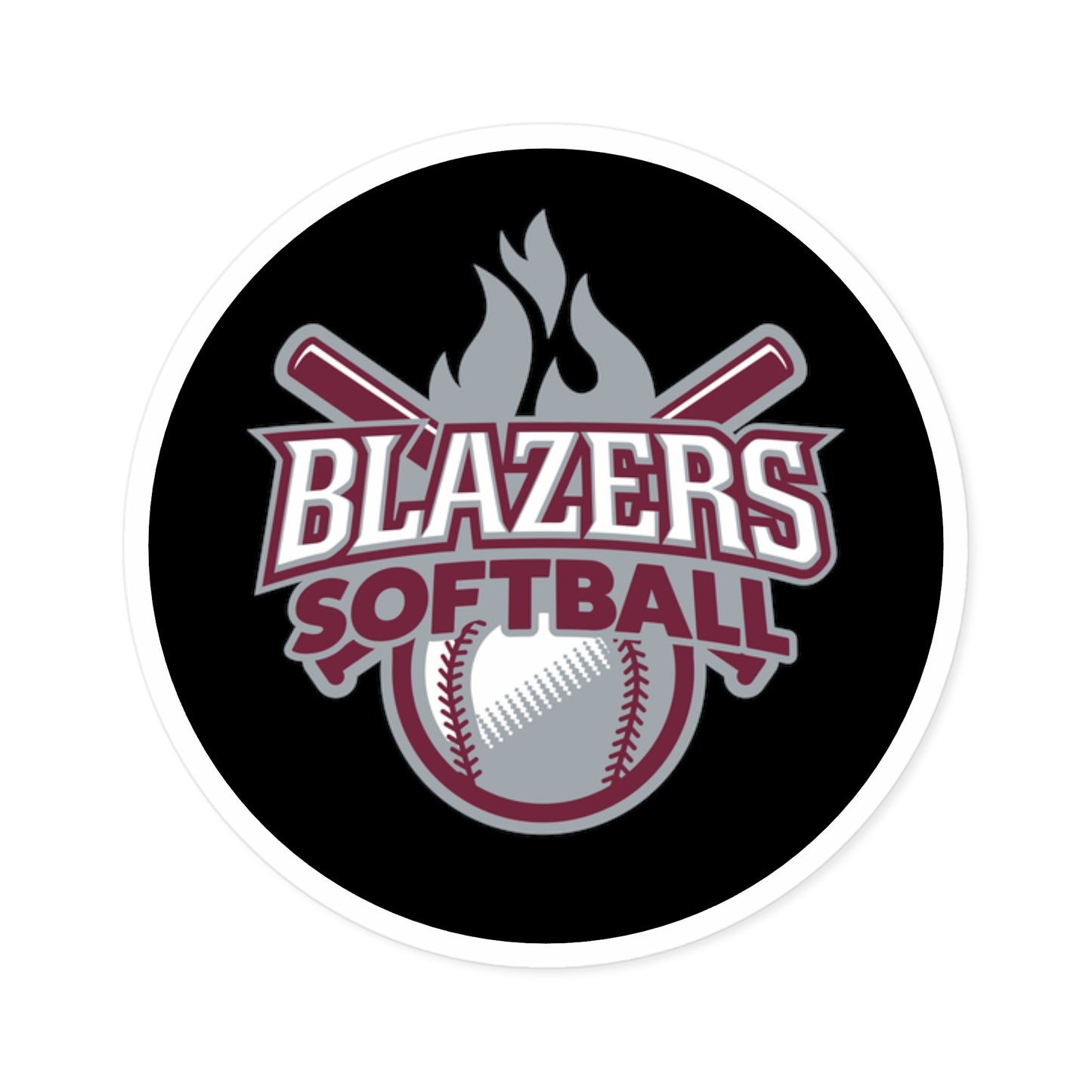 Blazers Softball Indoor/Outdoor Sticker